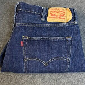 Levi's 501 Jeans Mens‎ Button Fly Dark Wash Blank Red Tag Straight Leg 40/30 EUC